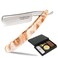 Straight Razor Shaving Kit Gold Dollar Acrylic Handle Retro Shaving For Men &amp; Barber Shaving Ready Without Stabilizer