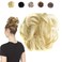Juvabun Messy Bun Hair Piece - Pure Blonde  Hair Pieces for Women &amp; Men Messy Hair Buns Hair Piece   Everyday Wear   Washable &amp; Realistic  Synthetic Hair Bun Scrunchie  Pure Blonde