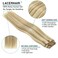 Lacer Hair Extensions Clip In Human Hair Thick Straight Hair Light Brown Highlights Platinum Blonde Color Clip On Real Hair Extensions Remy Hair 120 Gram 7pcs 16 Inch
