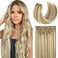 Lacer Hair Extensions Clip In Human Hair Thick Straight Hair Light Brown Highlights Platinum Blonde Color Clip On Real Hair Extensions Remy Hair 120 Gram 7pcs 16 Inch
