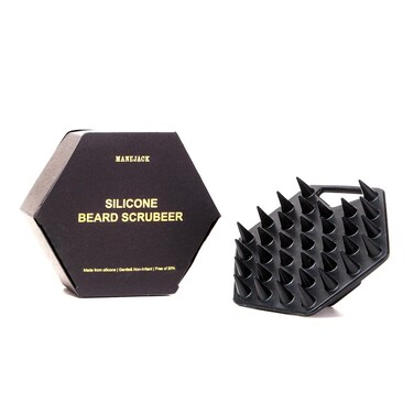 Scalp Exfolizator Tool for Beard Growth, Silicone Mustache Shampoo Comb for Men w/Flexible &amp;Soft Bristles Shower Brush, Scrubber for Dandruff Removal