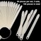KINJOEK 3 Set Total 150 Tips Natural Nail Swatches Sticks, Nail Art Supplies Practice Display Sample Board for Polish Color Display and Home DIY, Natural