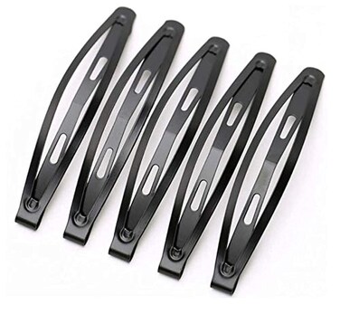 24 Pcs Large Metal Hair Snap Clips 2.36 inch Long No-slip Hair Clips Barrettes for Women and Girls (Black)