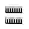 Vellen Hair Ultimate Highlight Comb Set, PEI Material 430F Heat Resistant, Professional Hair Dye Combs for Balayage, Highlighting, Chunky Highlight - 2 Sizes (Black)