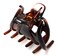 [Set of 2] Tortoise Shell 2 Inch Hair Claw Made In France Beautiful Hair Accessories AU9, Brown