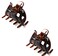 [Set of 2] Tortoise Shell 2 Inch Hair Claw Made In France Beautiful Hair Accessories AU9, Brown