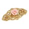 1928 Jewelry Porcelain Rose Filigree 2.75 Inch Hair Barrette Clip For Women (Pink), (1 Pcs), Handmade Flowers, Botanical Inspired Floral Accessories, Made In USA