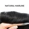 Toupee For Men Hair Pieces Real Human Hair Swiss Lace Men's Toupee European Human Hair Units For Men Hairpieces Hair Systems7x9-120% density1B# OFF BLACK