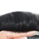 Hair Pieces For Men Real Human Hair Men Toupee Hair Replacement Systems For Men Thin Skin V-Looped Hair Unit For Men Natural Hairline Male Hair (8''X10''-100% light medium density, #1B OFF BLACK)