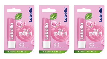 Labello Soft Ros&eacute; Lip Balm - 3 pack