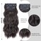 Black Brown Hair Extensions, 4Pcs Long Synthetic Hair Extension Clip ins, Curly Hair Extensions Clip in Human Hair (Color: Brown)