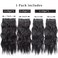 Black Hair Extensions, 4Pcs Clip in Hair Extensions, 20 Inches Long Curly Hair Extensions Clip ins, Soft Synthetic Hair Extensions (Color: Black)