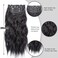 Black Hair Extensions, 4Pcs Clip in Hair Extensions, 20 Inches Long Curly Hair Extensions Clip ins, Soft Synthetic Hair Extensions (Color: Black)