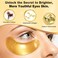 Under Eye Patches (36 Pairs) - 24K Gold Eye Masks Enriched with Abundant Collagen for Dark Circles, Puffy Eyes, Wrinkles - Gifts for Women Skin Care - Vegan &amp; USA Tested