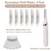 6 Pcs Replacement Dermaplane Blades for Finishing Touch Flawless Dermaplane Glo Sonic Vibrate Facial Exfoliation Tool,Replacement head for Flawless Dermaplane Glo Sonic Face Razor + Replacement Tray