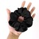BETITETO Satin Scrunchies Cute Bobbles Ponytail Holder Vintage Hair Bands Ties for Women Girls (6 Pcs Satin Scrunchies - Black)