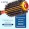 Small Round Blow Dry Brush - Boar Bristle, Thermal Ceramic Barrel, Professional Anti-Static Roller Hair Brush for Styling and Blow Drying - 12 Row, For Short to Medium Hair - By Cantor