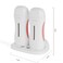 Roll On Wax Warmer with Double Roller for Soft Wax Cartridges, Magnetic Heating Base for Hair Removal at Home or Salon (White)
