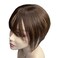 Anemone Swiss Lace Base Human Hair Toppers 9x10cm Clip In Fringe Hairpieces For Women Mid Part Straight Air Hair Bangs Cover Grey Hair Wiglets (#2)