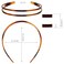 Hairband, 2 PCS Teeth Comb Hairbands Double Row Headwear Plastic Headbands Women Hard Plastic Headband Non-Slip Hair Hoop Accessory for Women Girls Hair Decorations (Black, Brown)