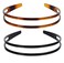 Hairband, 2 PCS Teeth Comb Hairbands Double Row Headwear Plastic Headbands Women Hard Plastic Headband Non-Slip Hair Hoop Accessory for Women Girls Hair Decorations (Black, Brown)