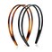Hairband, 2 PCS Teeth Comb Hairbands Double Row Headwear Plastic Headbands Women Hard Plastic Headband Non-Slip Hair Hoop Accessory for Women Girls Hair Decorations (Black, Brown)