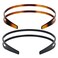 Hairband, 2 PCS Teeth Comb Hairbands Double Row Headwear Plastic Headbands Women Hard Plastic Headband Non-Slip Hair Hoop Accessory for Women Girls Hair Decorations (Black, Brown)
