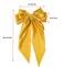 HLLMX Satin Silky Bowknot Hair Clips with Long Tail - French Barrette and Ribbon Hair Accessories for Women Girls (Black, Wine Red)