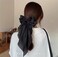 HLLMX Satin Silky Bowknot Hair Clips with Long Tail - French Barrette and Ribbon Hair Accessories for Women Girls (Black, Wine Red)