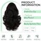Ponytail Extension 10" Claw Clip Short Wavy Pony Tails Dark Brown Natural Looking Synthetic Hairpiece for Women