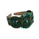 Fashion High End Baroque Style Headband Decoration Ladies Elegant Crystal beaded Headband Ladies Gold Chain Diamond Headband Party Girl HeadBand Artificial Gemstone Queen Style (Green)
