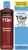 2 Units X 250ML T/Gel Tgel Coal Tar Therapeutic Shampoo For Flaky, Itchy Scalp Anti-Dandruff Shampoo for the treatment of Scalp Psoriasis, Derma Dandruff