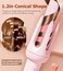 Auto Hair Curler, Automatic Curling Iron with 4 Temperature &amp; 3 Timer, Automatic Shut-Off, Anti-Scald, Anti-Tangle Rotating Curling Wand for Hair Styling, Pink