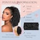 10 inch Ponytail Extension Drawstring Ponytail for Black Women Short Wavy Curly Ponytails Fluffy Natural Looking Pony Tails Hair Extensions Synthetic Hairpiece (1B)