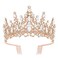 Rose Gold Tiara for Women, Princess Crown - Royal Baroque Medieval Renaissance Crystal Headband for Queen Bridal Flower Girl Wedding Birthday Costumes Party Quinceanera Prom Pageant Homecoming