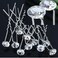 12 Pcs Transparent Crystal Rhinestones Hair Pins, Beautiful Hair Accessories for Every Occasion