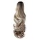 FELENDY Ponytail Extension Claw 18" 20" Curly Wavy Straight Clip in Hairpiece One Piece A Jaw Long Pony Tails for Women Dark Brown Mix Ombre Blonde