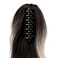 FELENDY Ponytail Extension Claw 18" 20" Curly Wavy Straight Clip in Hairpiece One Piece A Jaw Long Pony Tails for Women Dark Brown Mix Ombre Blonde