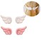 2 Pairs White and Pink Cute Angel wings Hair Clips, Non Slip Hair Barrettes, Plush Barrettes, Hair cosplay accessories, kawaii Accessories for Halloween, Christmas, Daily Wear