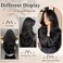 Clip in Hair Extensions,Black Hair Extensions for Women Straight Layered Hair Extensions Synthetic Heat Resistant Long Wavy Daily Use 20 Inch