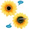 12 Pieces Sunflower Hair Clips Alligator Pins Accessories 3.9 inches for Wedding Party Boho Beach Photography Christmas Decorations