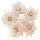 BETITETO Bridal Flower Hair Pins 5 Pieces U-Shaped Rhinestone Floral Hair Buns Comb Accessories for Wedding Party Banquet (Pink)