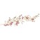 BETITETO Pink Opal Crystal Headpiece Wedding Bridal Rhinestone Hair Vine Piece Accessories for Bridesmaid Women Girls Party