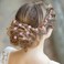 BETITETO Rhinestone Flower Hair Pins, 40 Pcs U-Shaped Crystal Party Wedding Bridal Hair Accessories for Women Girls (Light Pink)