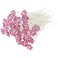 BETITETO Rhinestone Flower Hair Pins, 40 Pcs U-Shaped Crystal Party Wedding Bridal Hair Accessories for Women Girls (Light Pink)