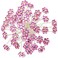 BETITETO Rhinestone Flower Hair Pins, 40 Pcs U-Shaped Crystal Party Wedding Bridal Hair Accessories for Women Girls (Light Pink)