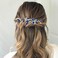 Crystal Bridal Hair Pins Sparkle White Blue Rhinestone Wedding Hair Piece Accessories for Women Girls (Pack of 2) (Blue)