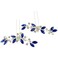 Crystal Bridal Hair Pins Sparkle White Blue Rhinestone Wedding Hair Piece Accessories for Women Girls (Pack of 2) (Blue)