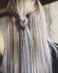 47 Inch 800 Strands Shining Silver Hair Tinsel Sparkle Hair Heat-Resistant Silk Extensions, Easy for DIY, Sparkly Hair Tinsel Strands Fairy for Children Girls Women(Shining Silver)