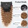 Meepo Black Strawberry Blonde Curly Clip In Hair Extension For Black Women Double Weft Hairpiece Synthetic Thick Hair Extension Clips Natural Looking Long 24 inch Deep Wave (T1B/27（Pack of 7）)